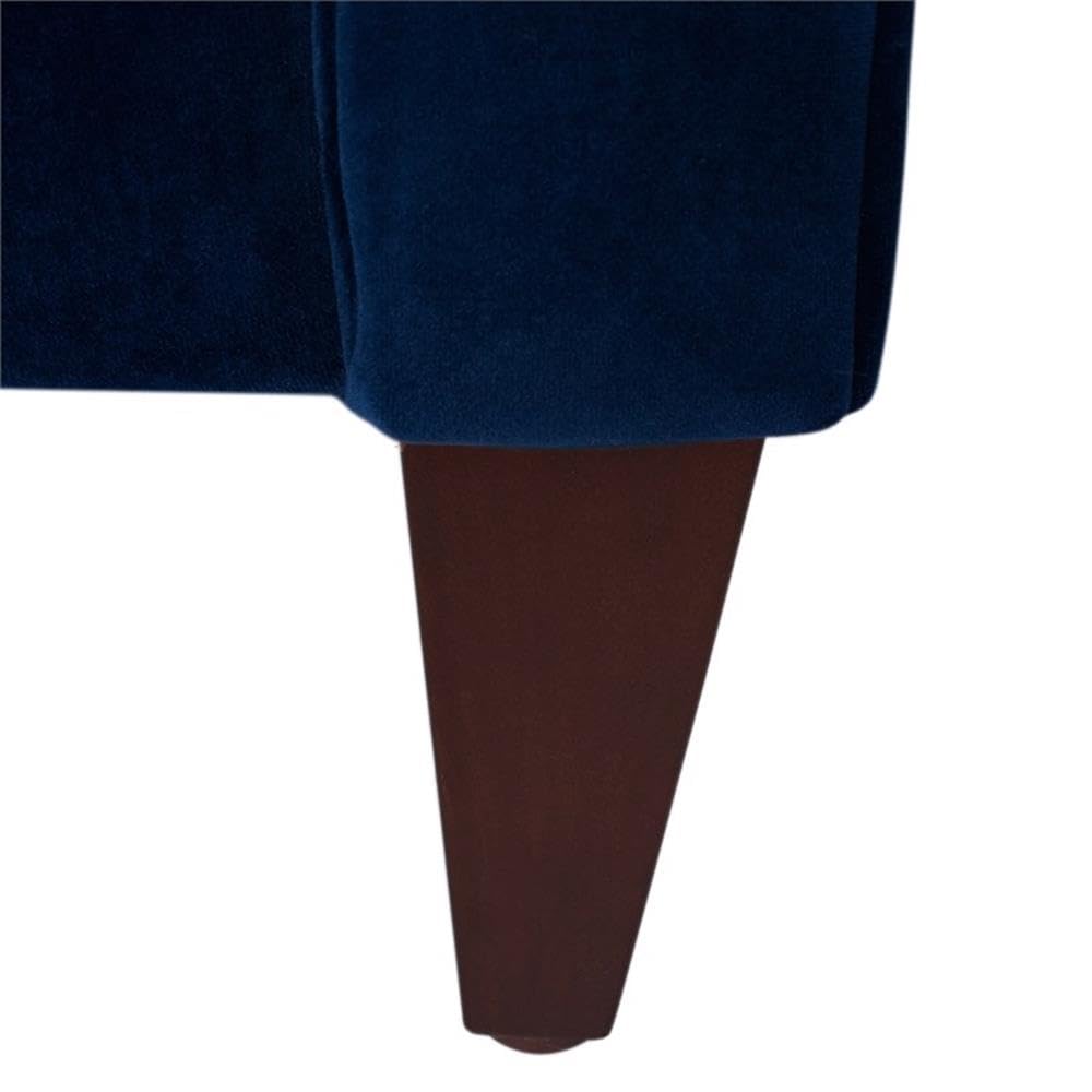 Navy Blue Velvet Tufted Sofa F453722