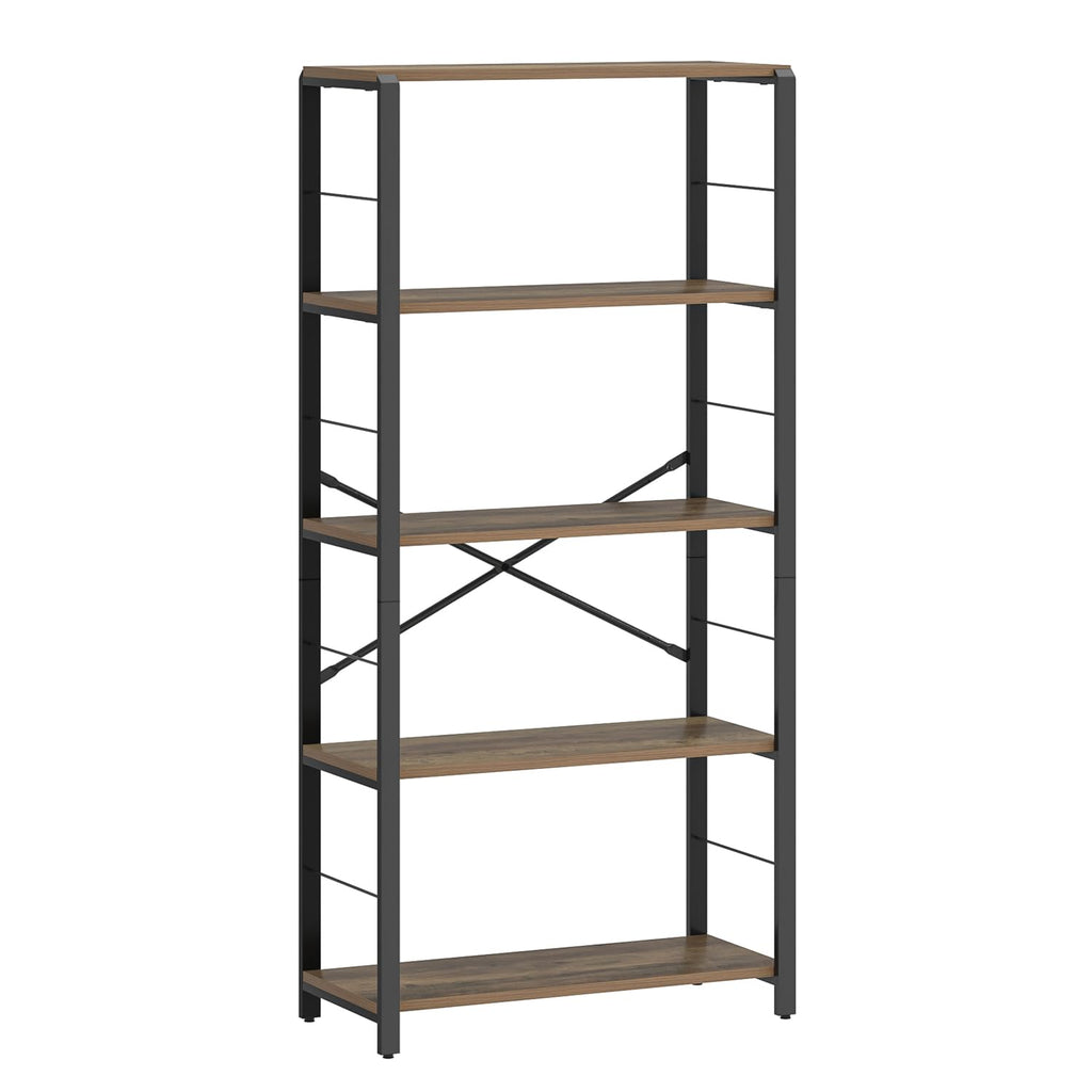 5 Tier Wood and Metal Bookshelf T36111