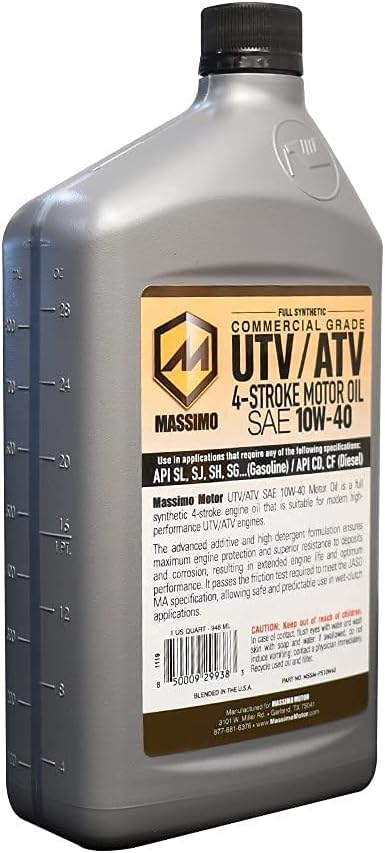 10W-40 Full Synthetic Oil 1 Qt. 2packs V65779