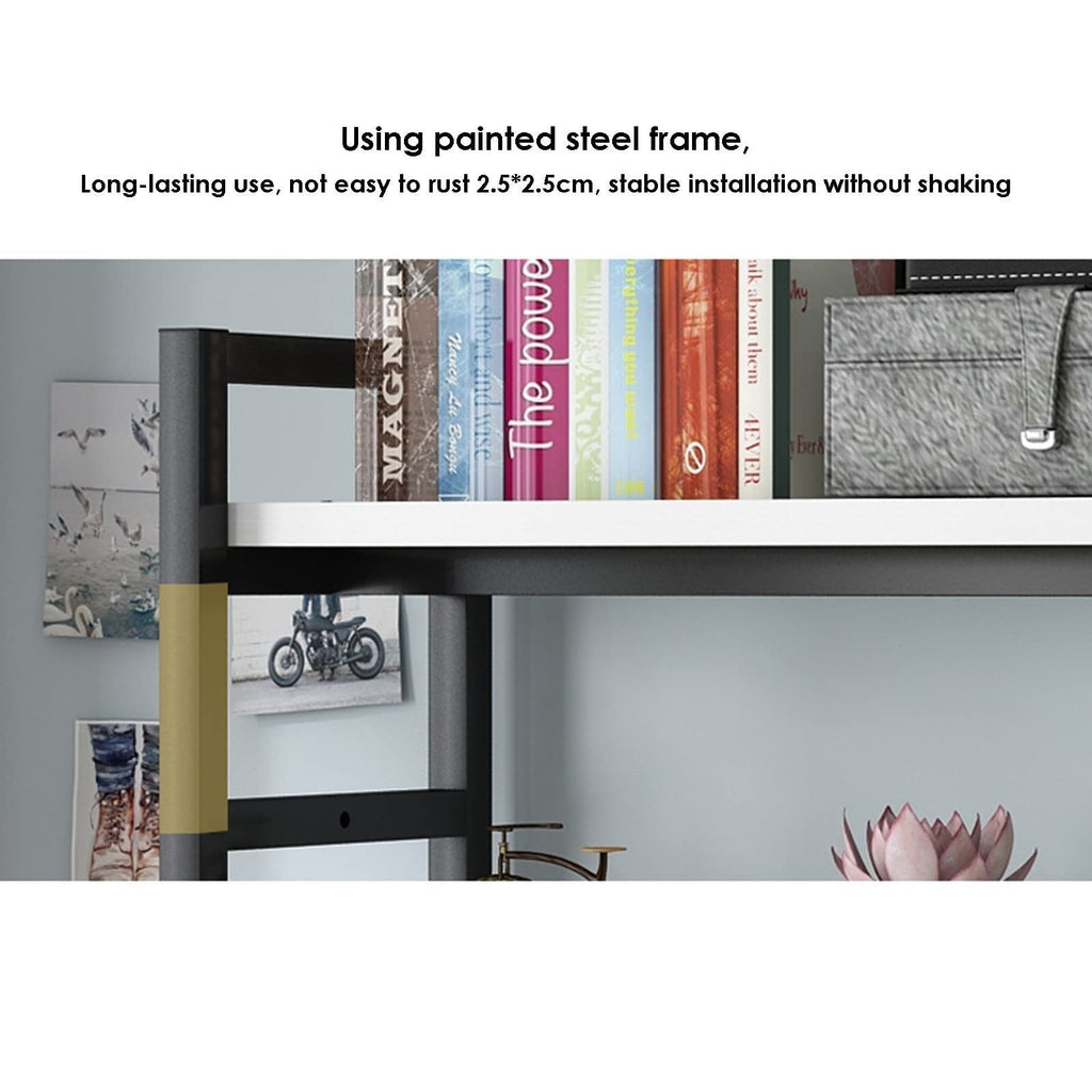 White Adjustable Metal Desktop Bookshelf M279903