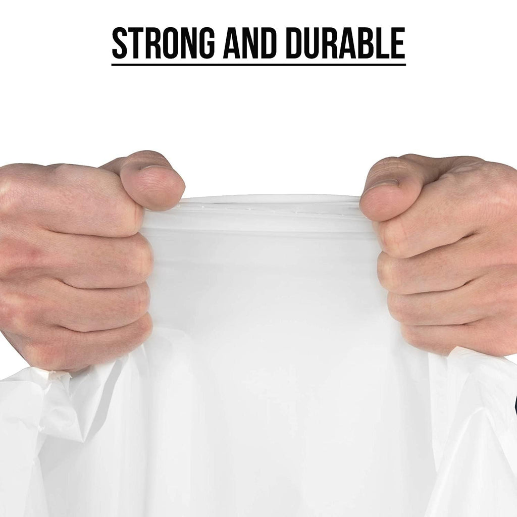 55 Gallon 3 MIL Clear Heavy Duty Contractor Bags with Flap Ties, Pack of 10 X93913