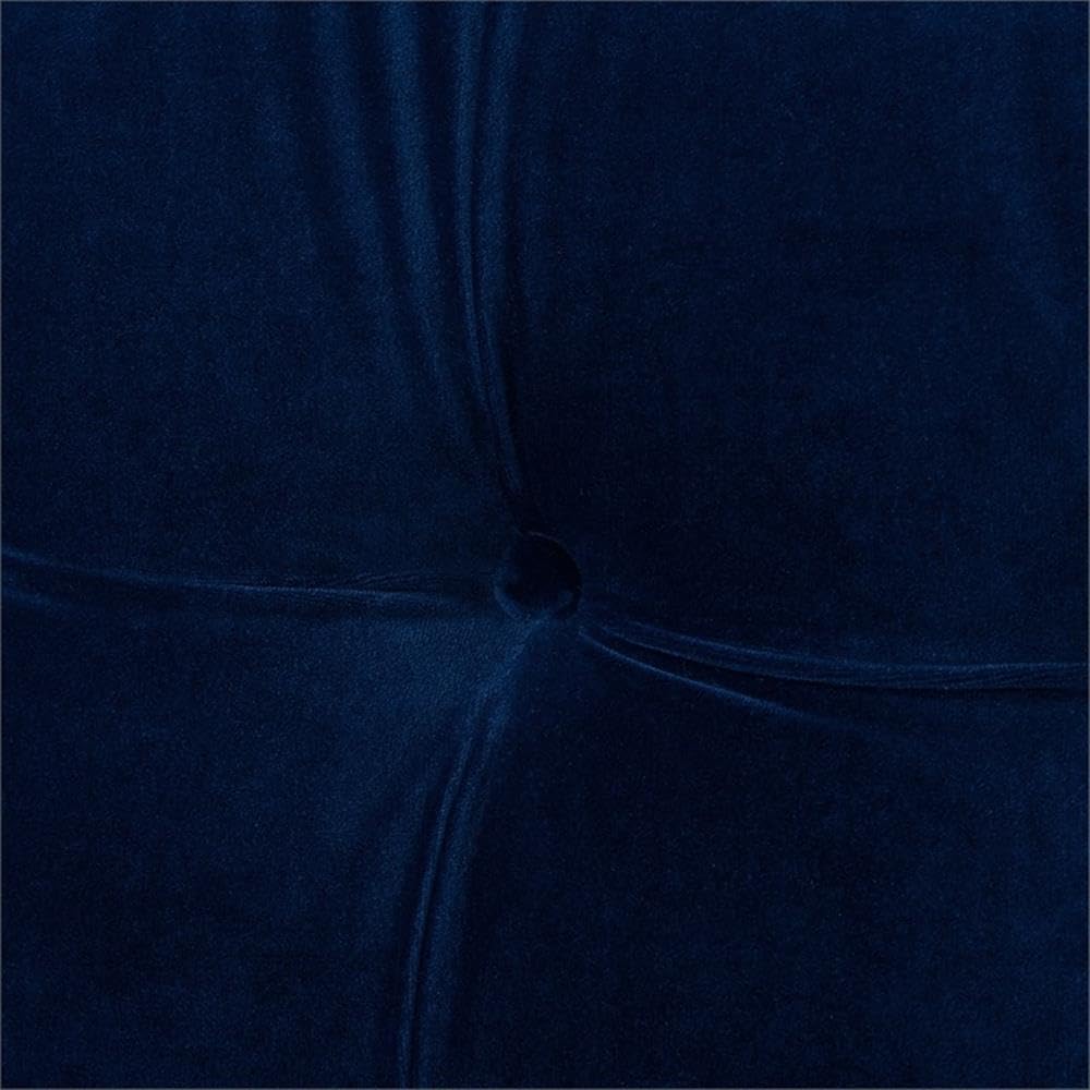 Navy Blue Velvet Tufted Sofa F453722