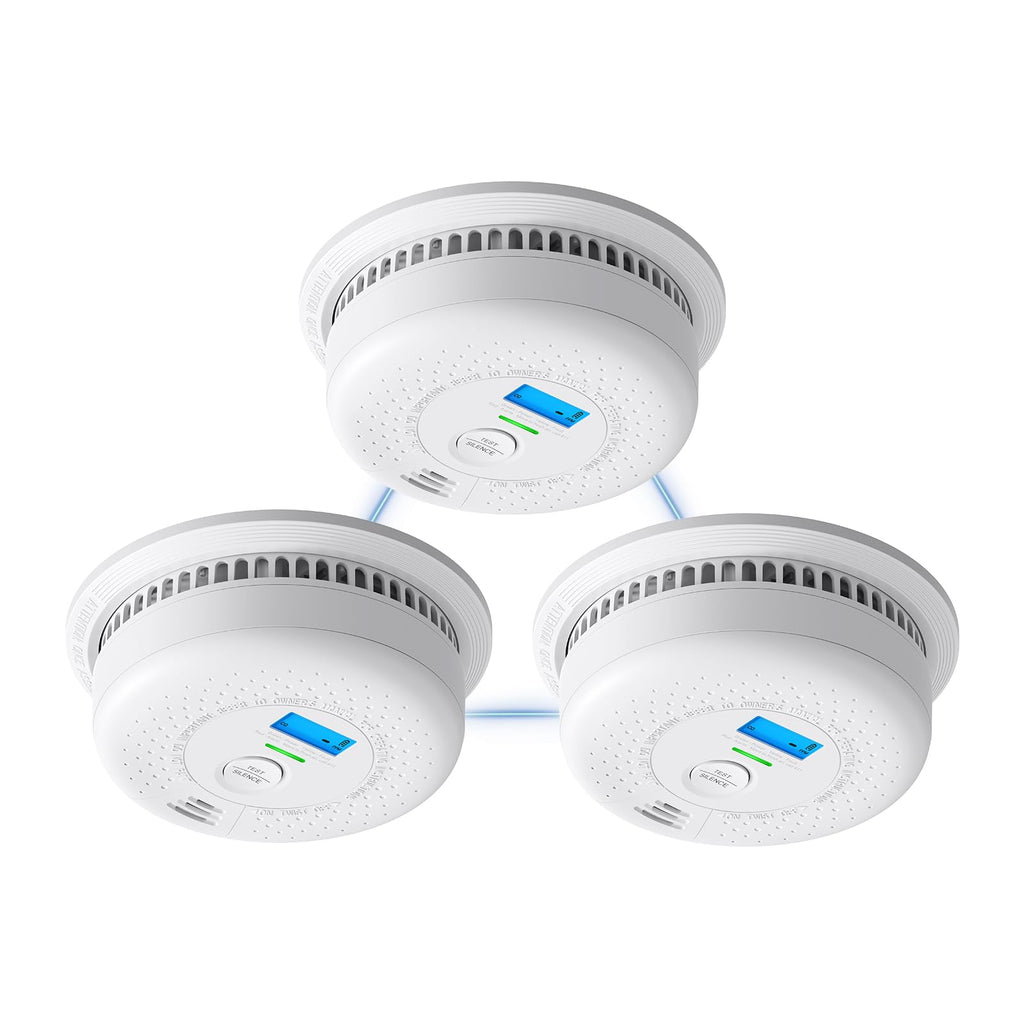 Wireless Interconnected Combination Smoke & CO Alarm 3-Pack K837