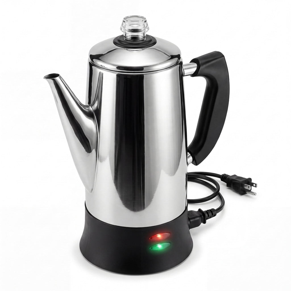 Electric 12 Cup Stainless Steel Coffee Percolator D15927