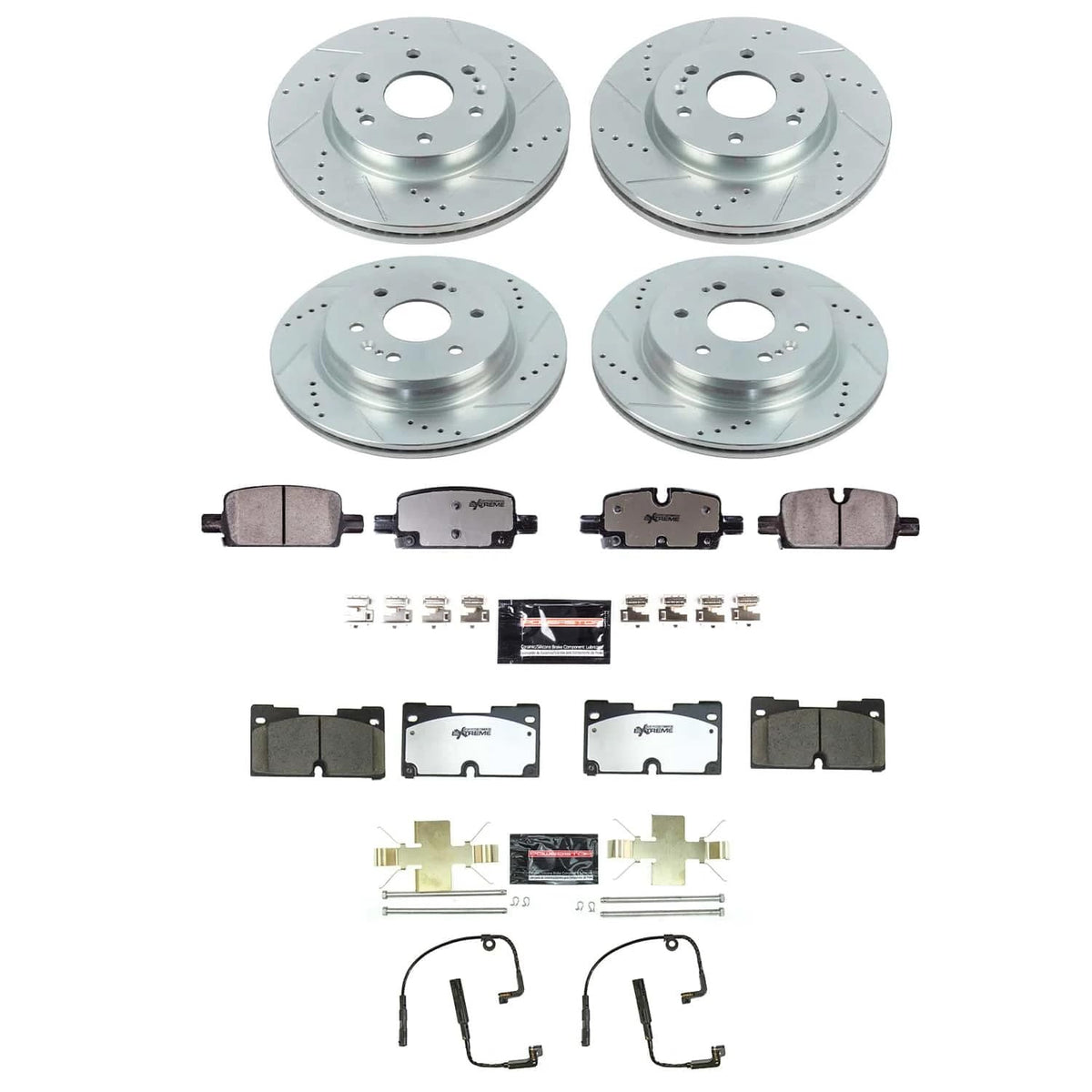 Front & Rear Brake Pad & Rotor Kit N417