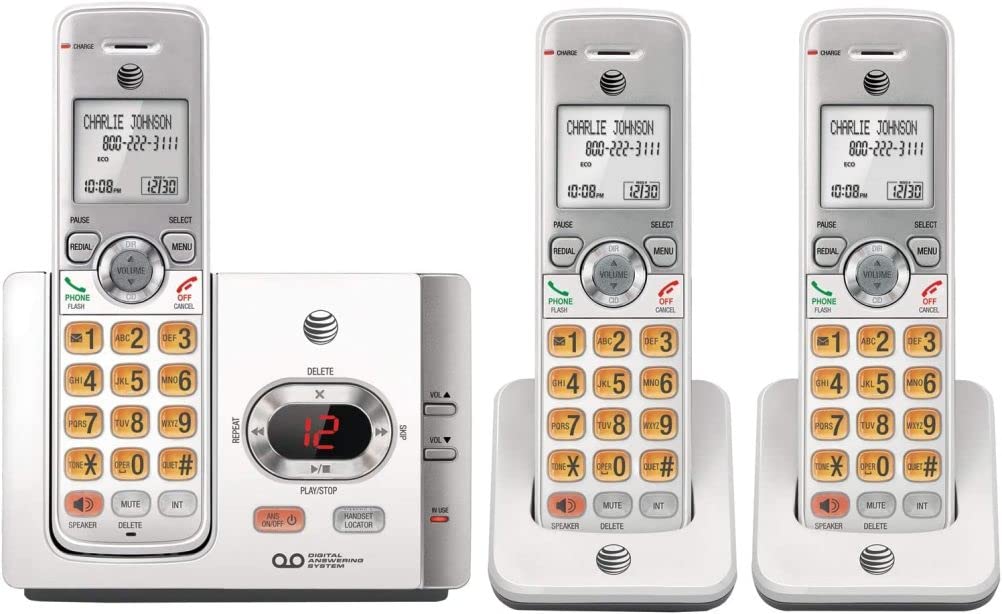Cordless Phone with 3 Handsets and Answering System Q1934