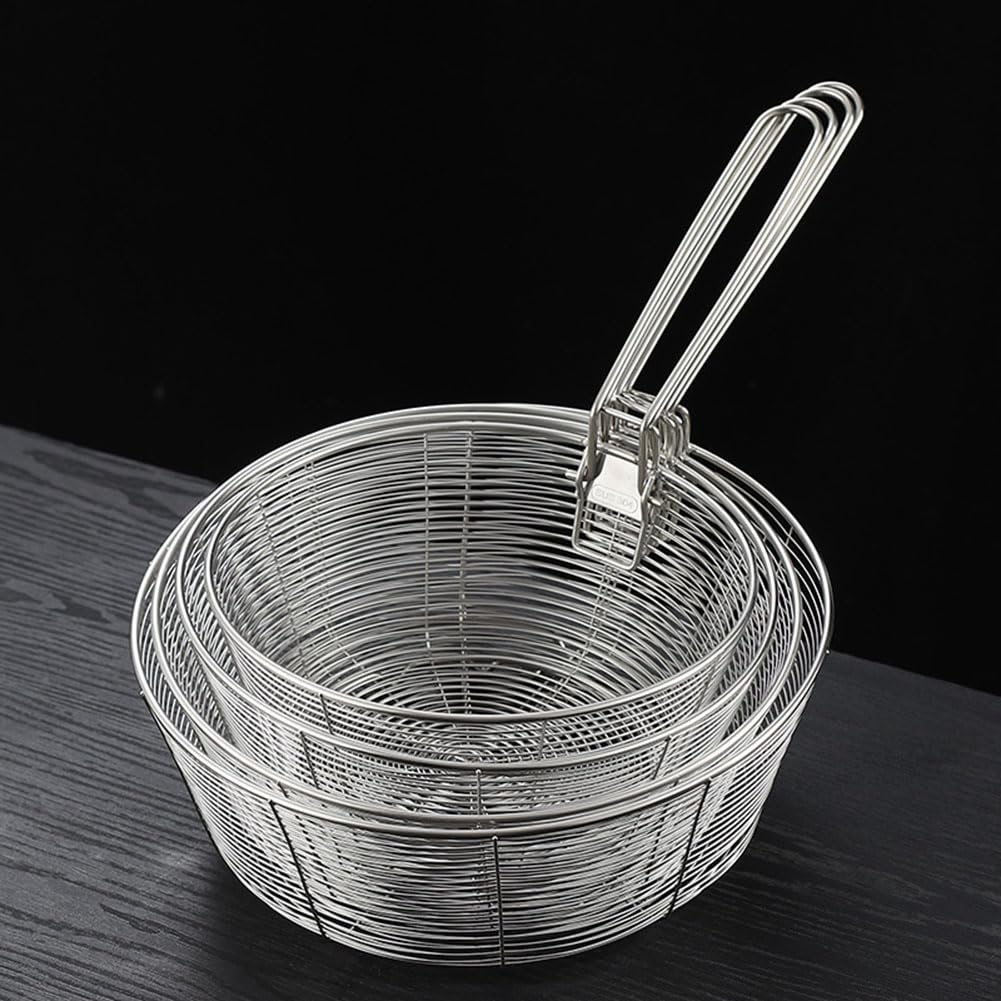 Stainless Steel Deep Fryer Basket with Detachable Handle 9 Inch H5215