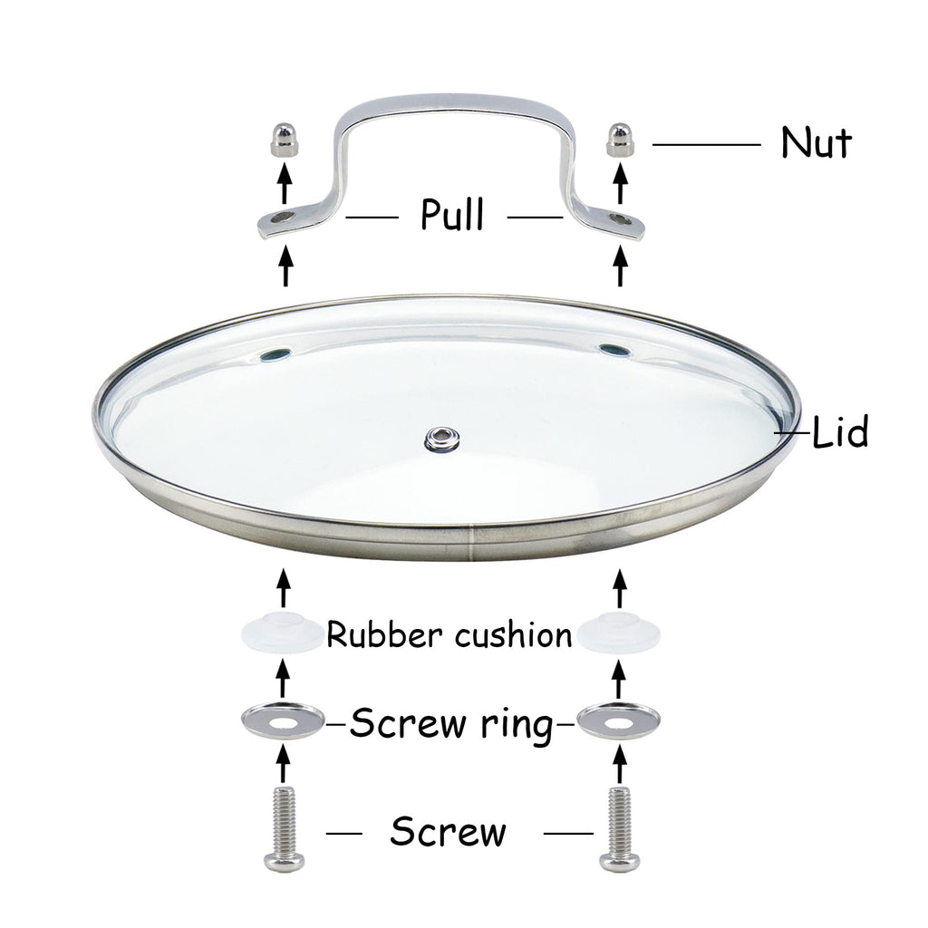 8-inch Tempered Glass Lid O9489