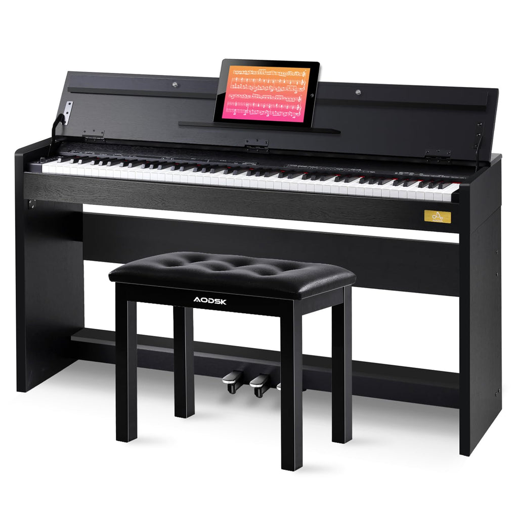 88-Key Weighted Piano with Stand, Pedals & Bench F801184