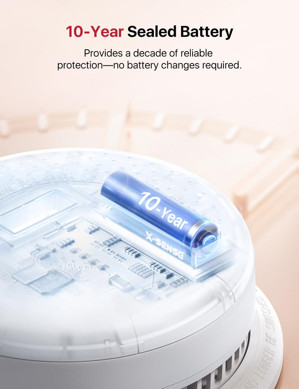 Wireless Interconnected Combination Smoke & CO Alarm 3-Pack K837