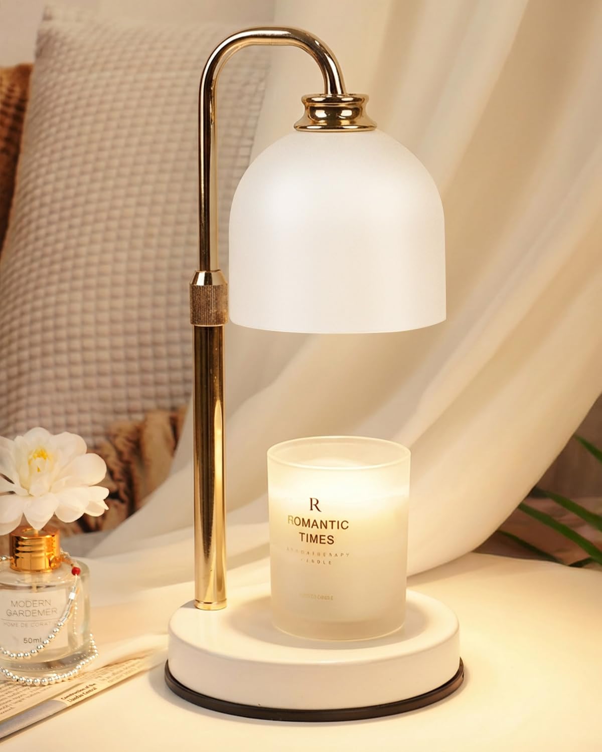 Candle Warmer Lamp with Timer Dimmable White Z573312