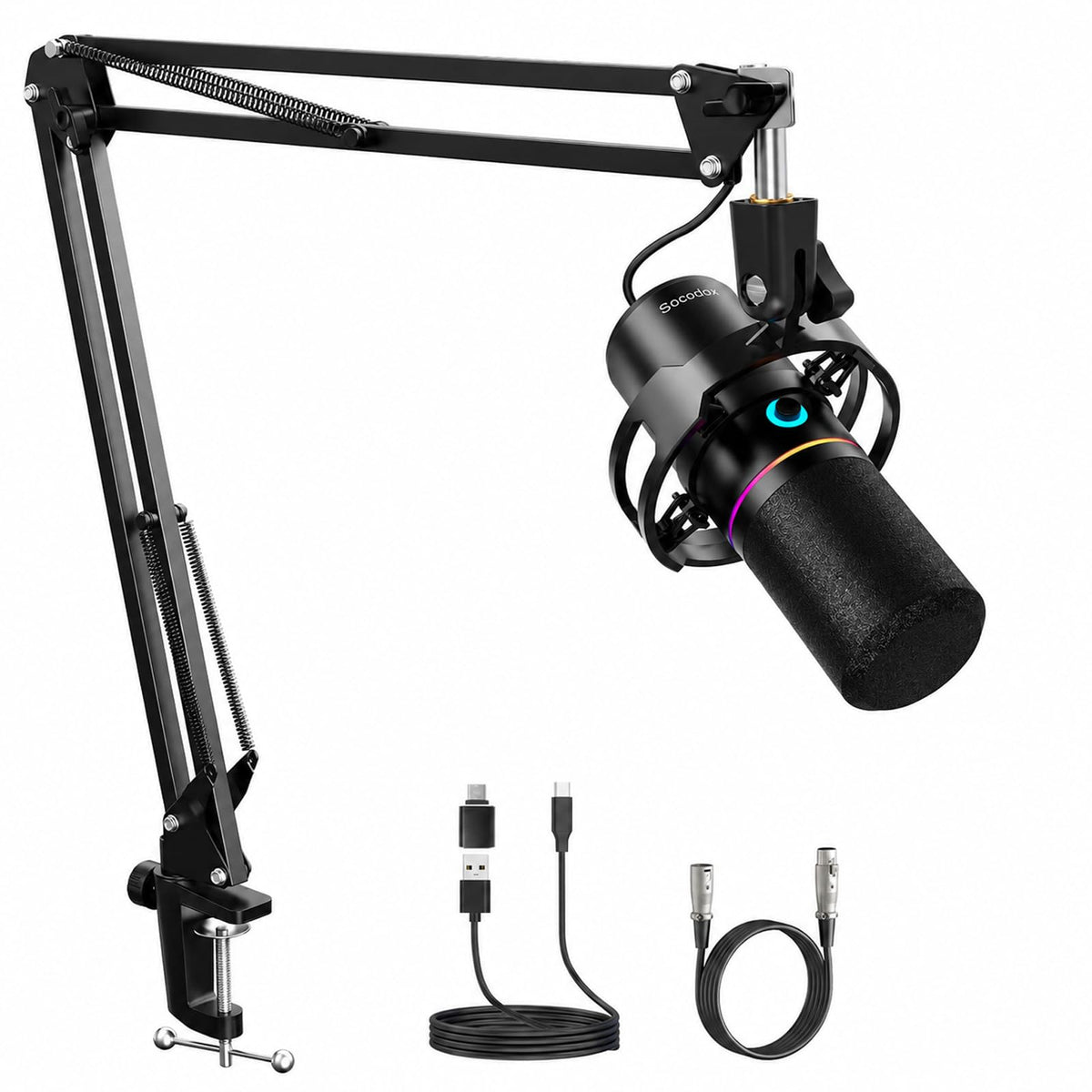 USB Gaming Microphone with Boom Arm J5407