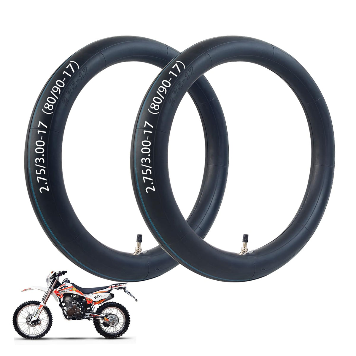 2 Pack 2.75/3.00-17 Heavy Inner Tube N543925