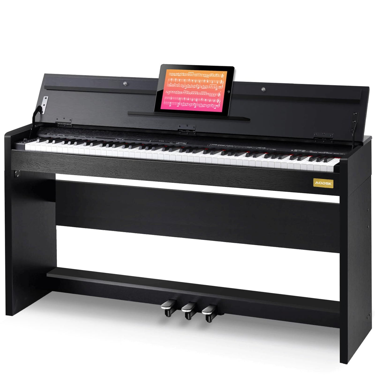 88-Key Weighted Piano with Stand, Pedals & Bench F801184