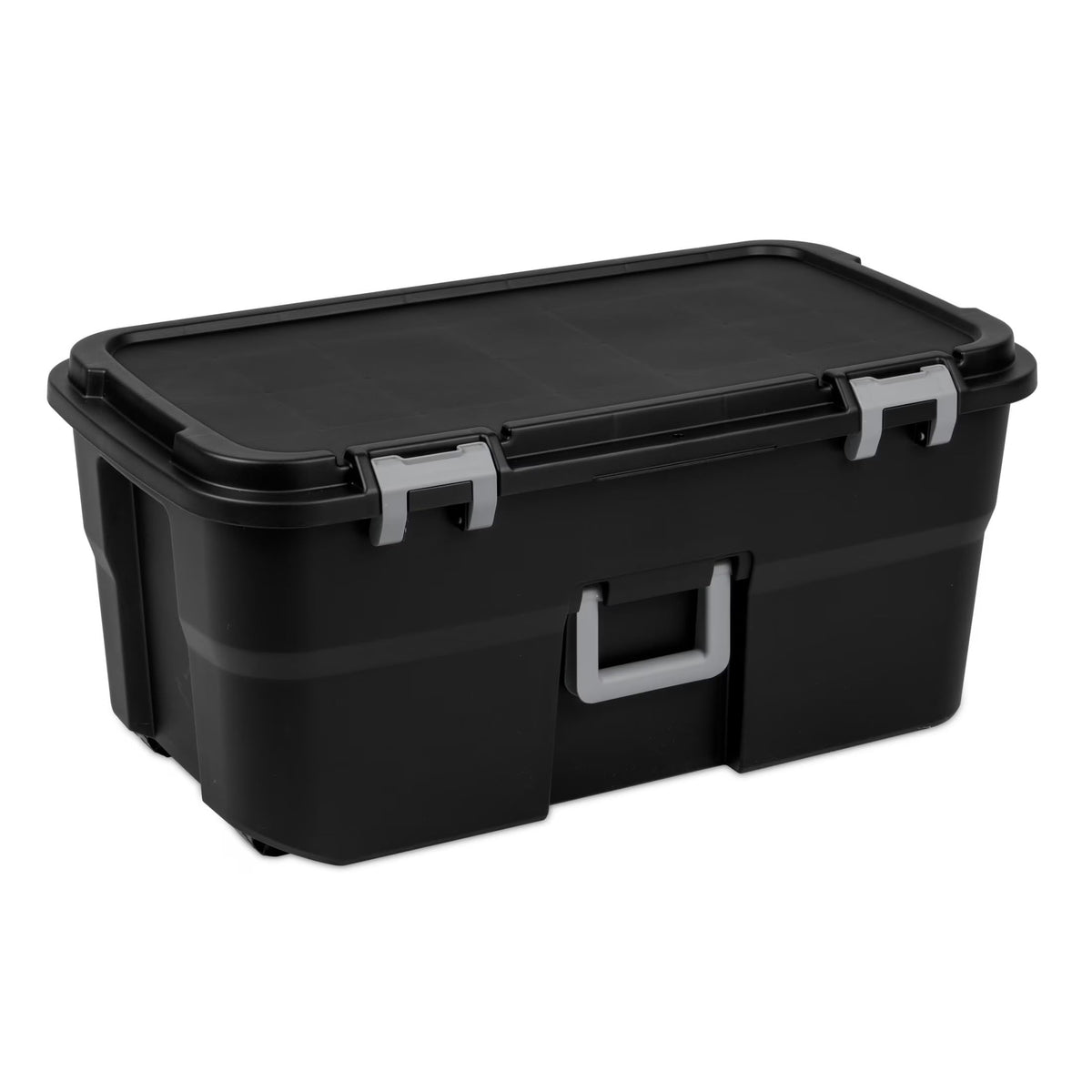 Black 22 Gal Lockable Storage Chest with Wheels J146