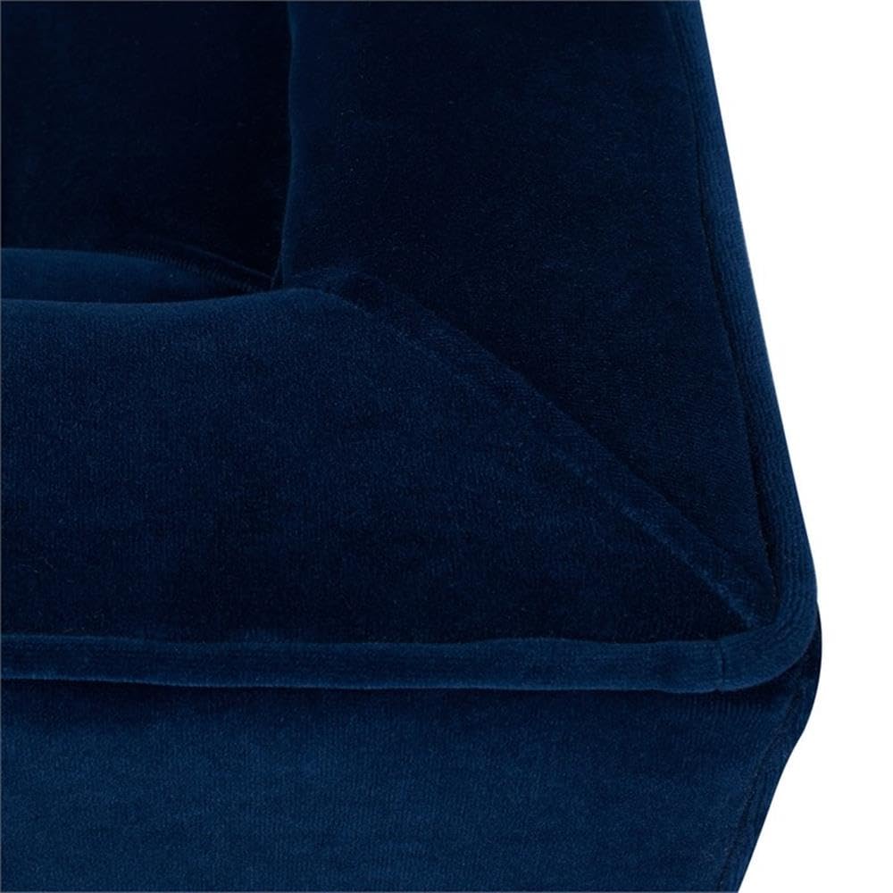 Navy Blue Velvet Tufted Sofa F453722