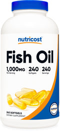 Fish Oil Omega 3 Softgels with EPA & DHA, 240 Softgels P46281
