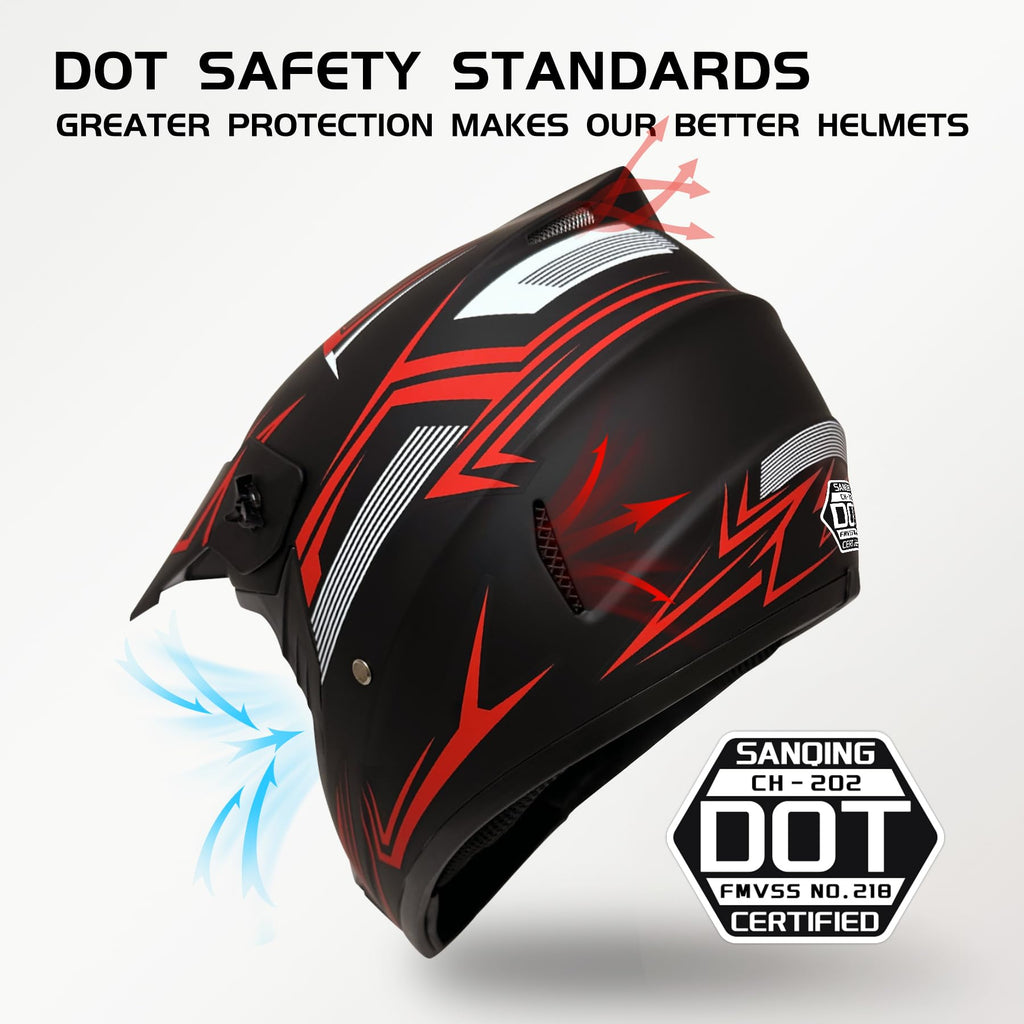 Youth Kids Motocross Helmet DOT Approved T26542