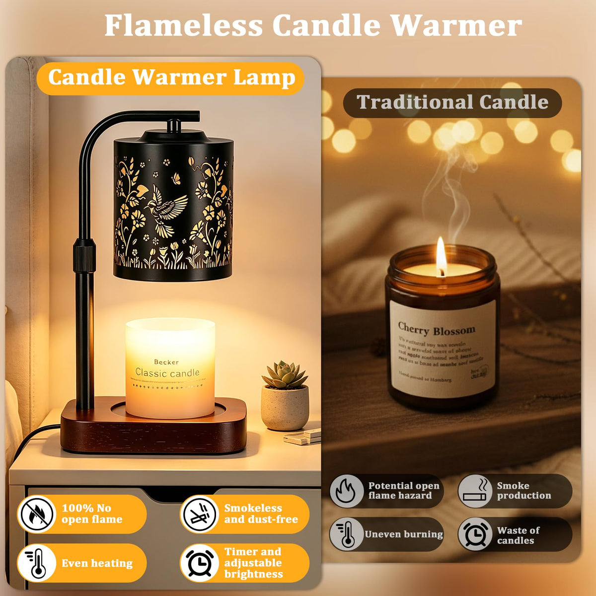 Candle Warmer Lamp with Timer & Dimmer P331317