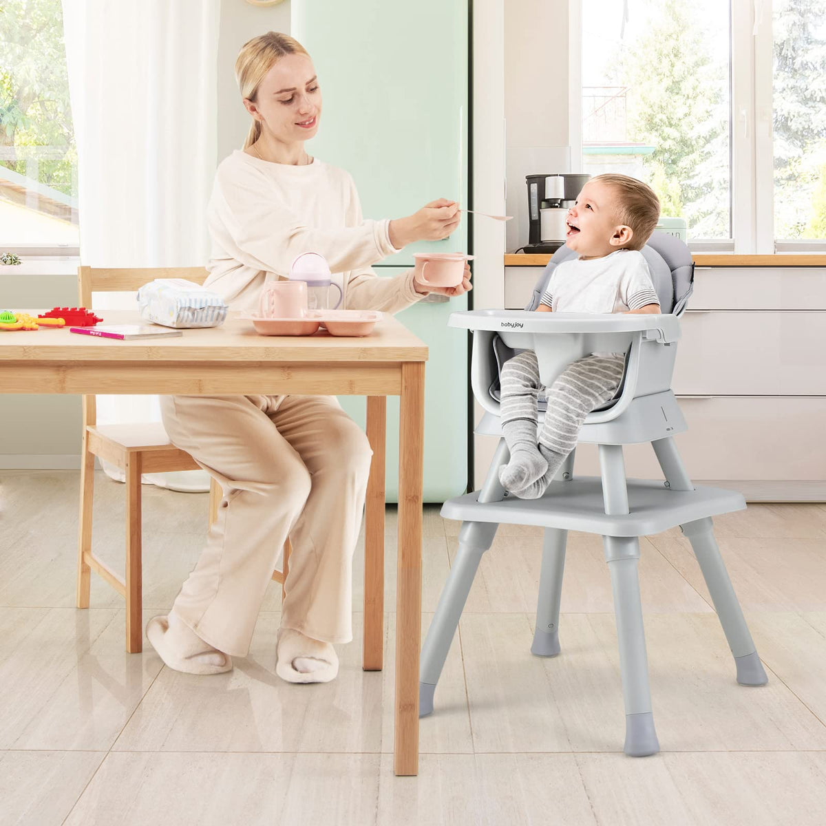 8 in 1 Convertible High Chair with Removable Tray I672
