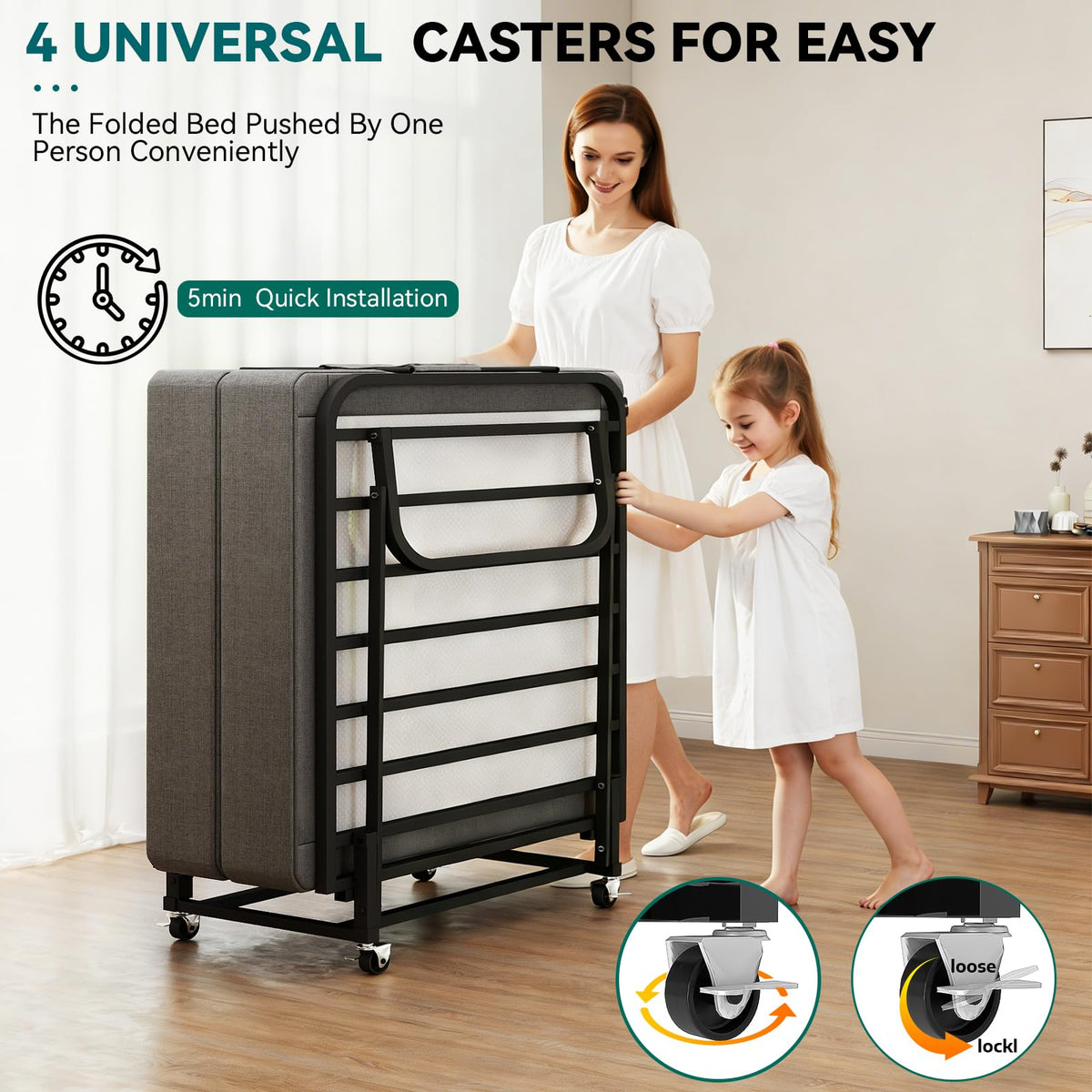 Folding Bed 75" x 31" A69123