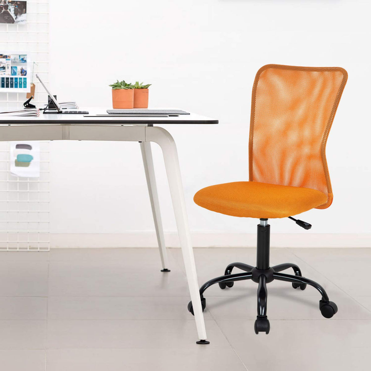Orange Mesh Ergonomic Office Chair N21496