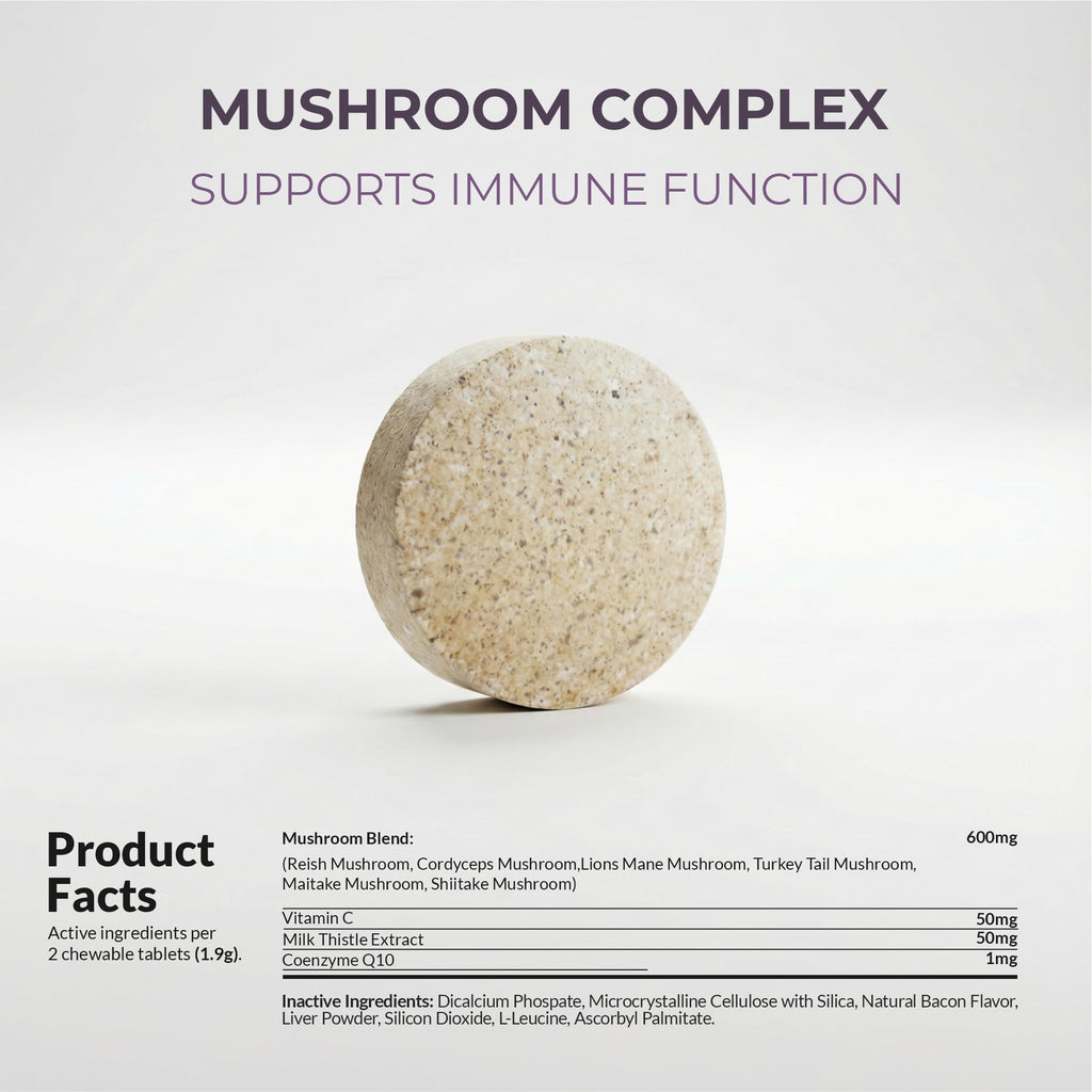 Turkey Tail Mushroom Supplement for Dogs, 120 ct E228