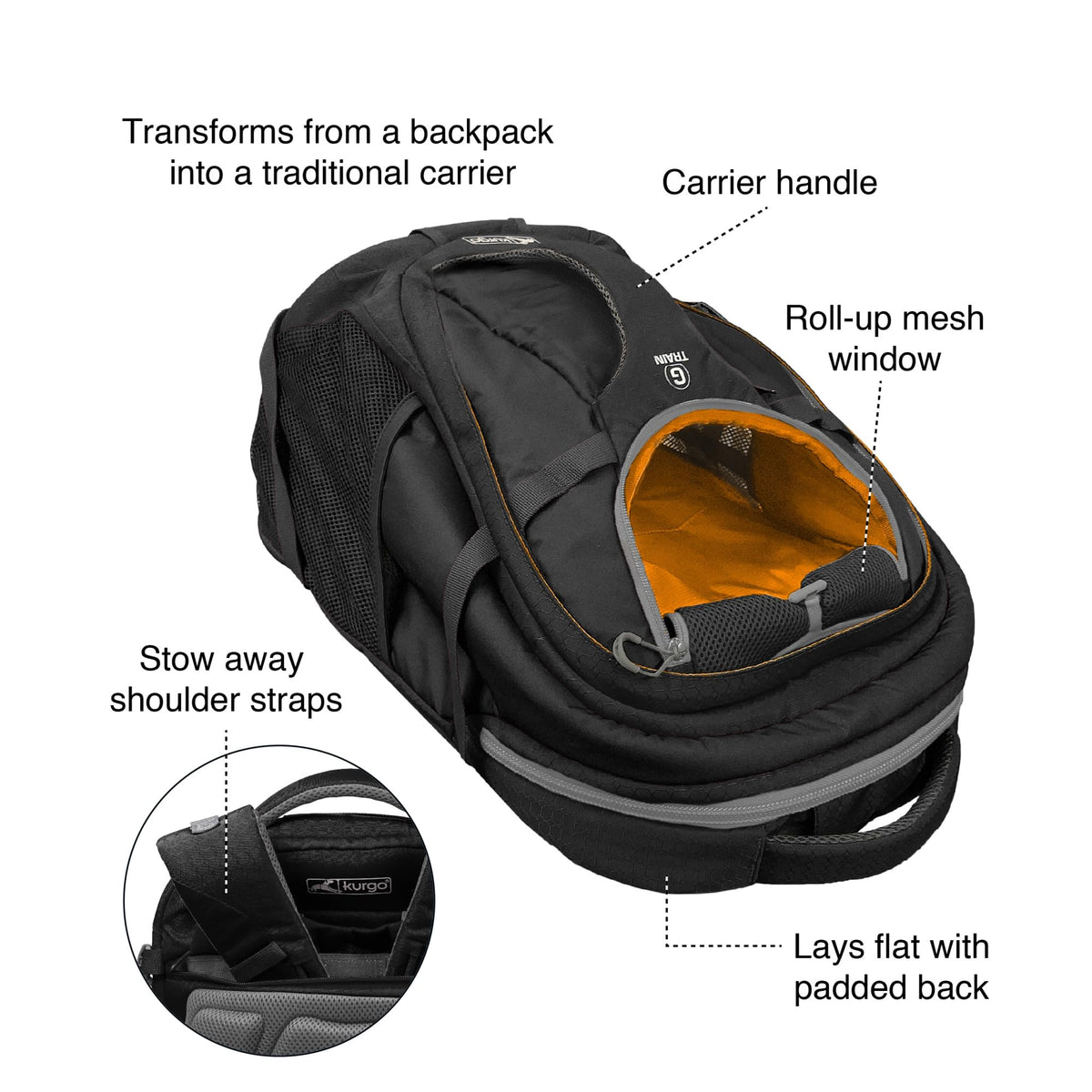 Black Pet Carrier Backpack X31599