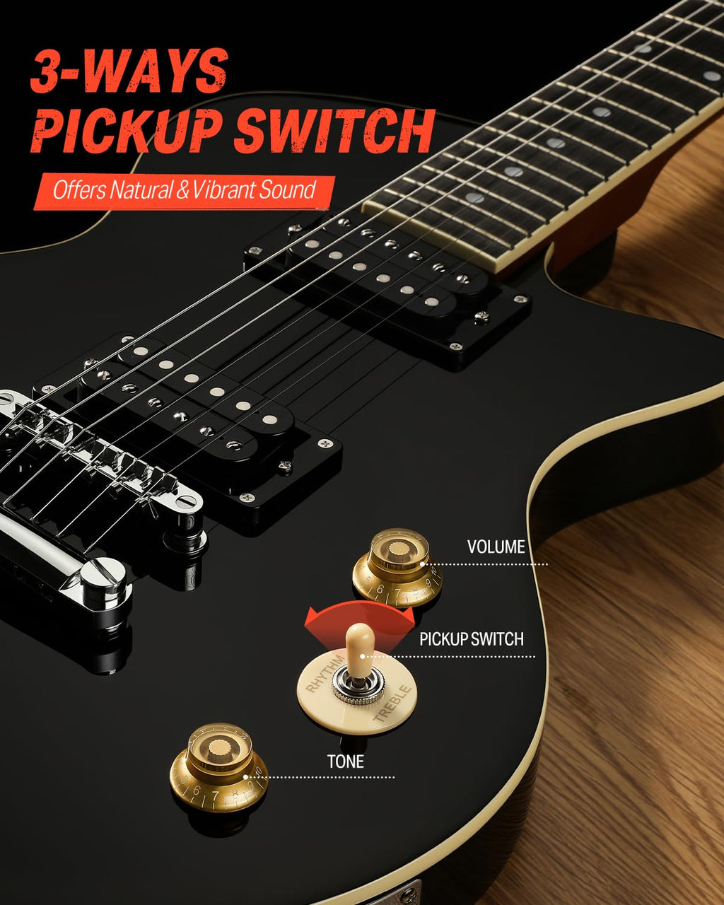 39" Electric Guitar with Dual Humbucker Pickups R592953