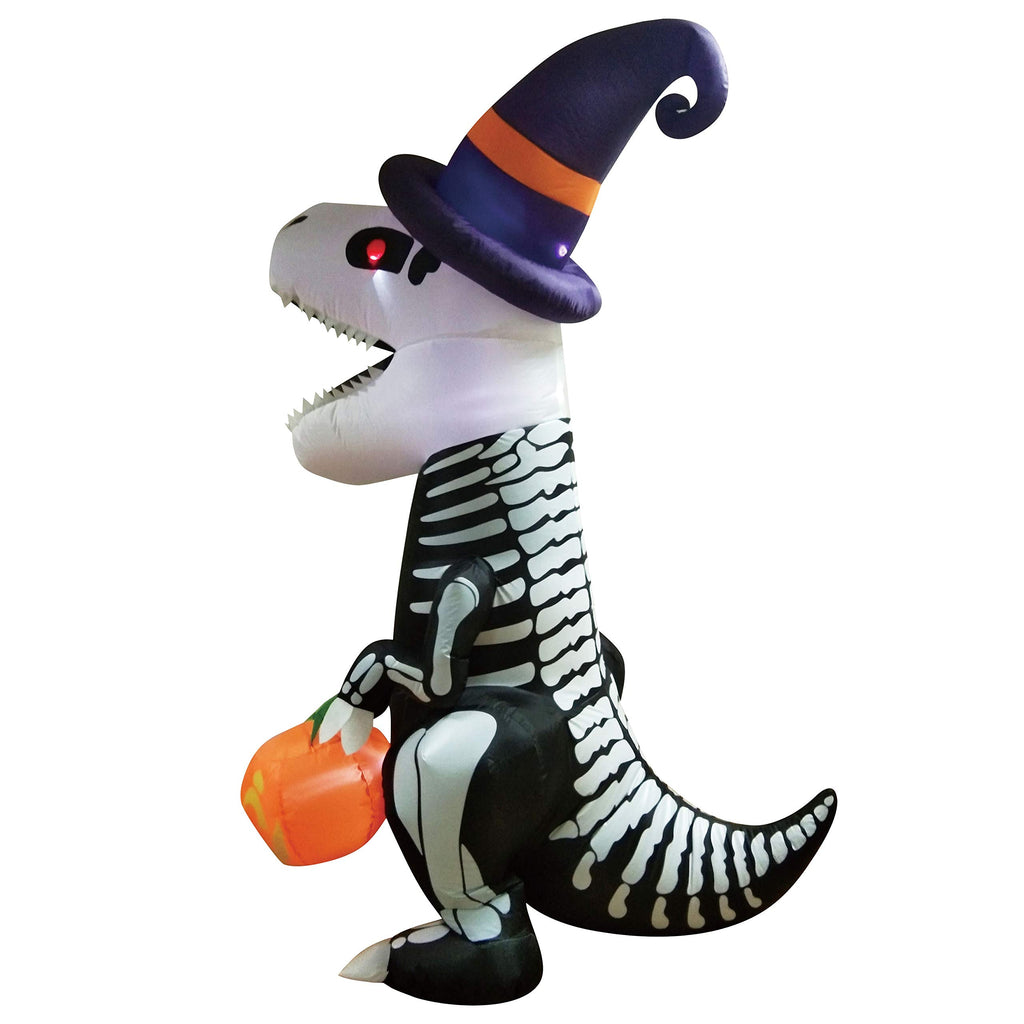 8 FT Inflatable Skeleton Dinosaur with Built-in LEDs Y89887