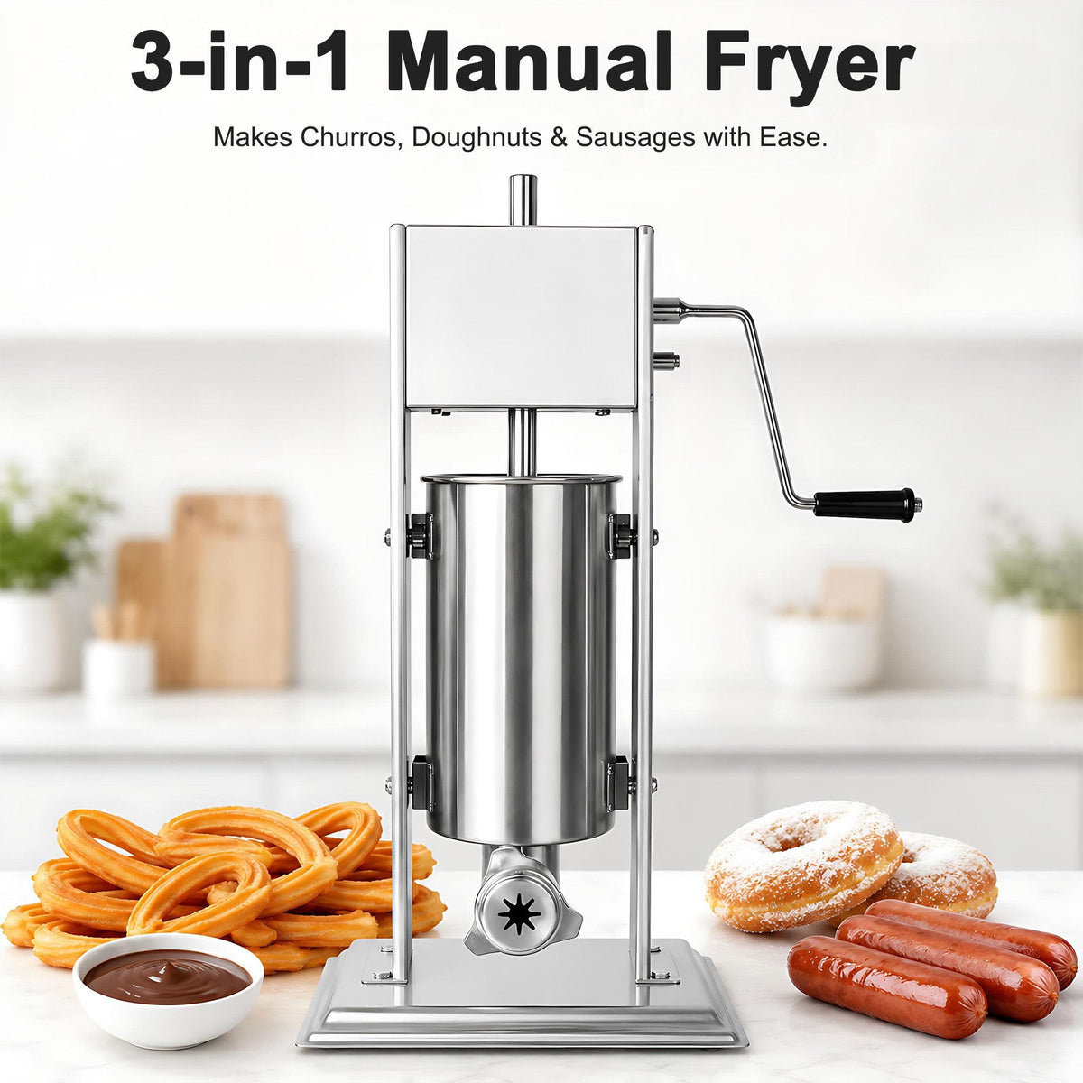 Stainless Steel Vertical Sausage Filler & Churro Press Q2988