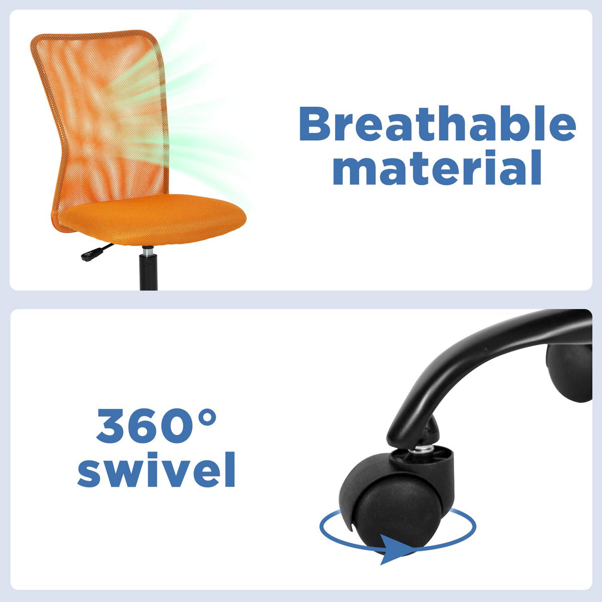 Orange Mesh Ergonomic Office Chair N21496