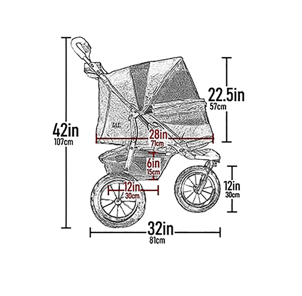 No-Zip Pet Stroller for Cats/Dogs R127
