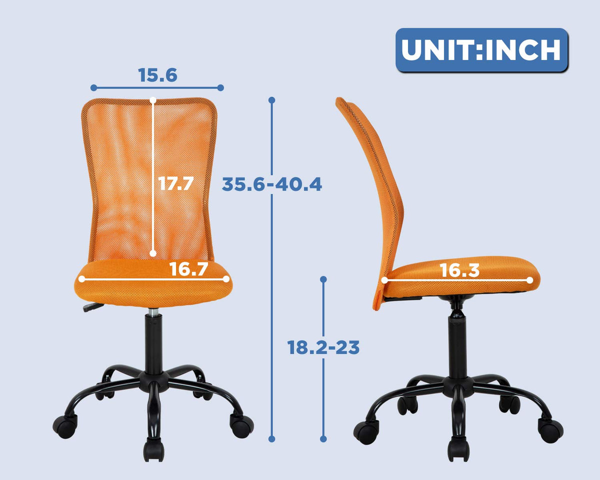 Orange Mesh Ergonomic Office Chair N21496