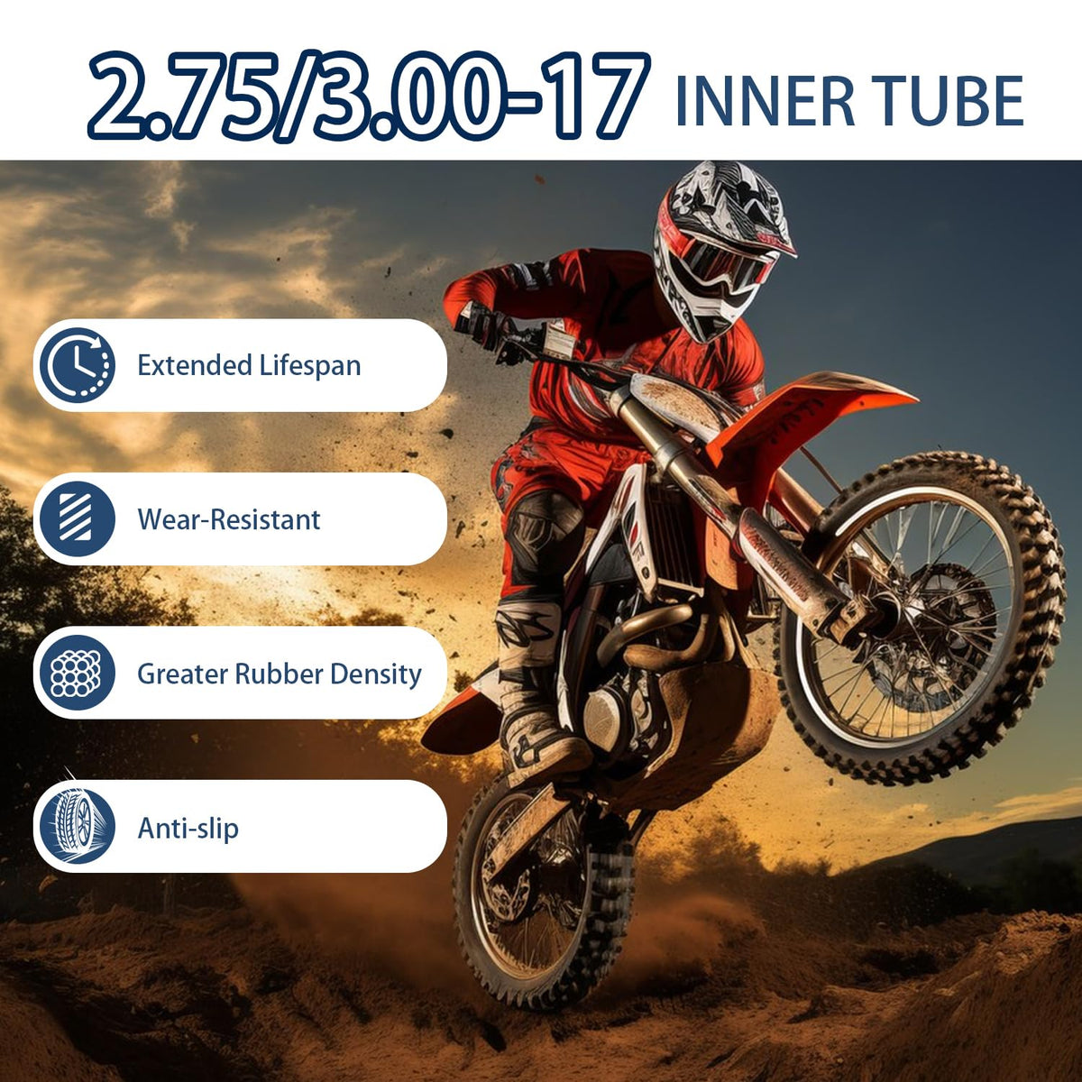 2 Pack 2.75/3.00-17 Heavy Inner Tube N543925