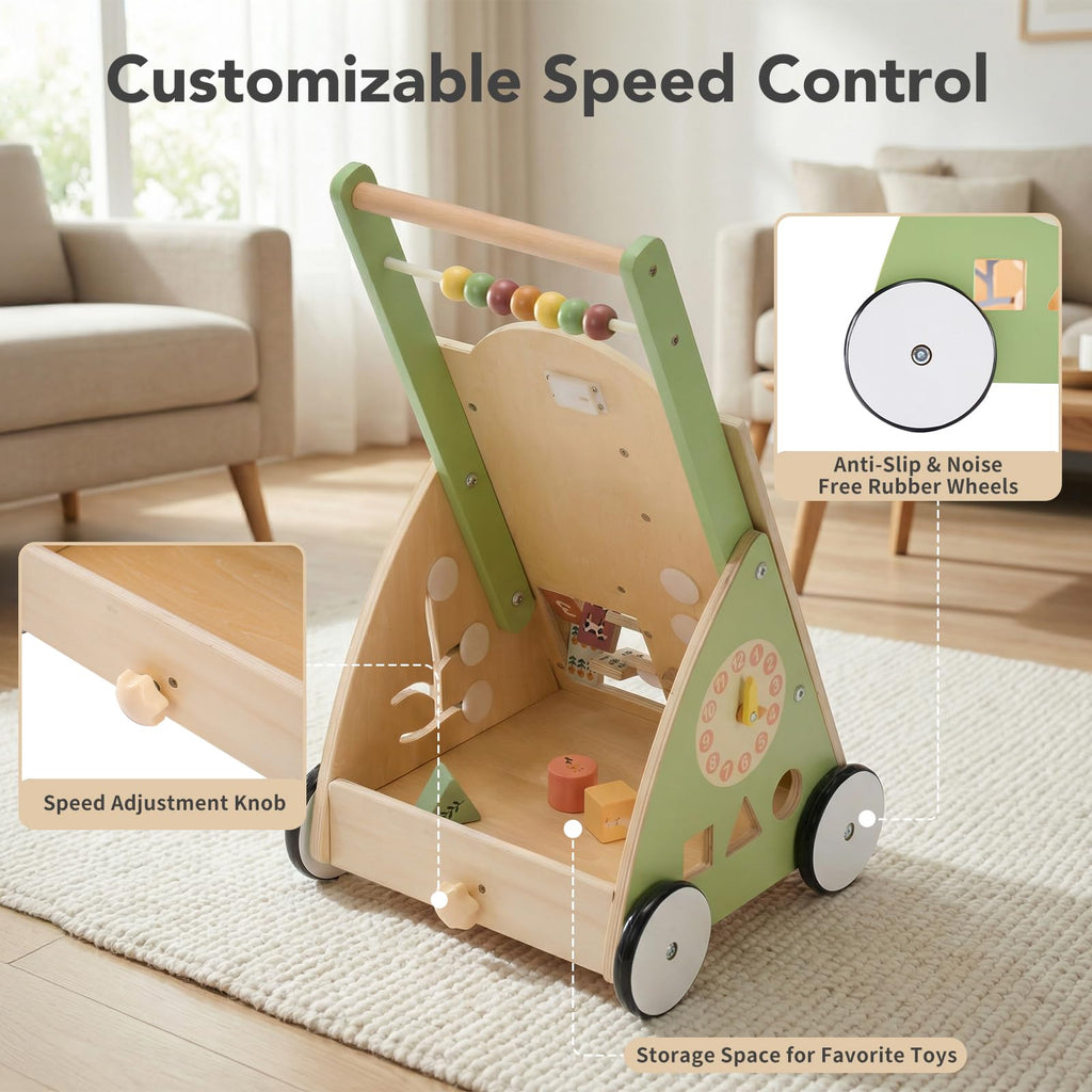 Wooden Baby Push Walker O1115