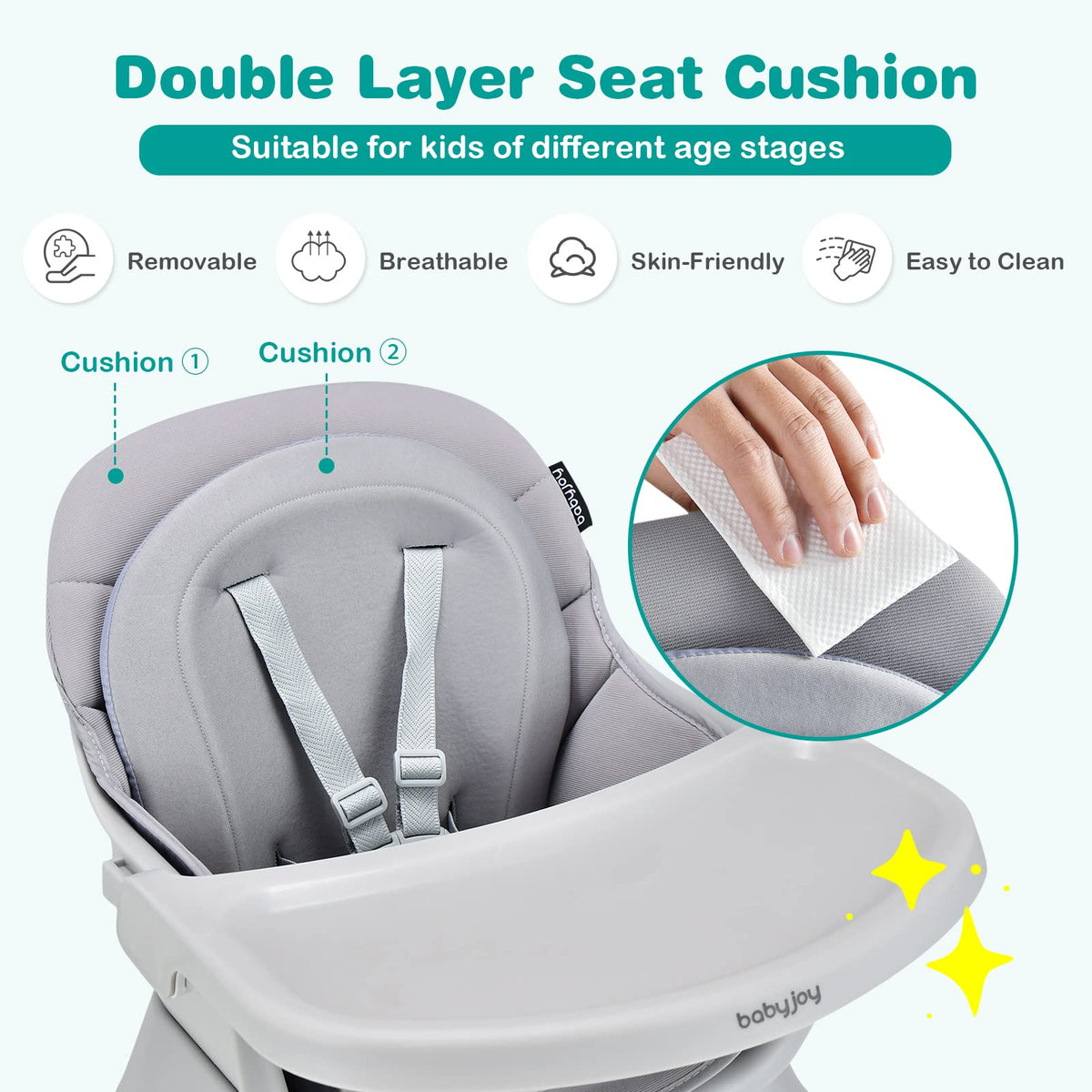 8 in 1 Convertible High Chair with Removable Tray I672