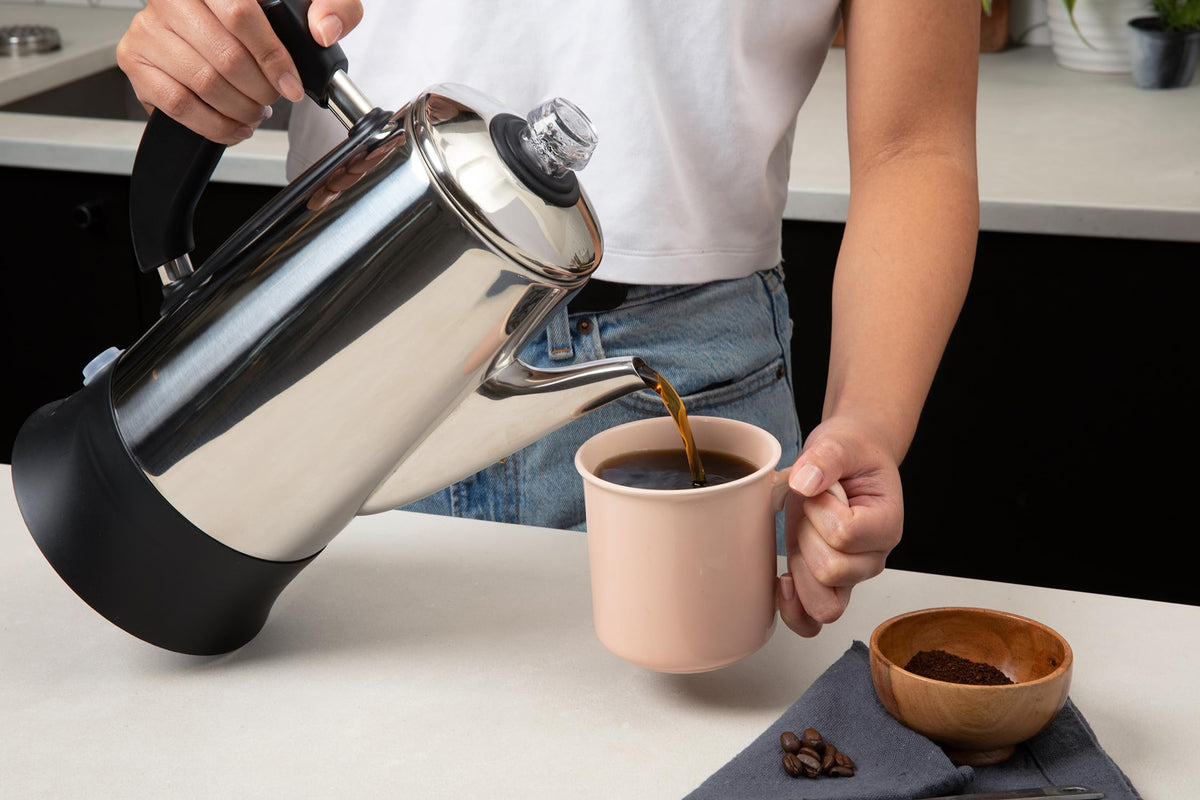 Electric 12 Cup Stainless Steel Coffee Percolator D15927