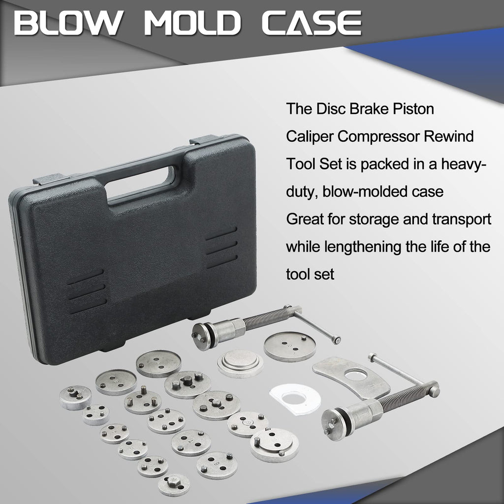 23pcs Heavy Duty Disc Brake Caliper Tool Set and Wind Back Kit N17348