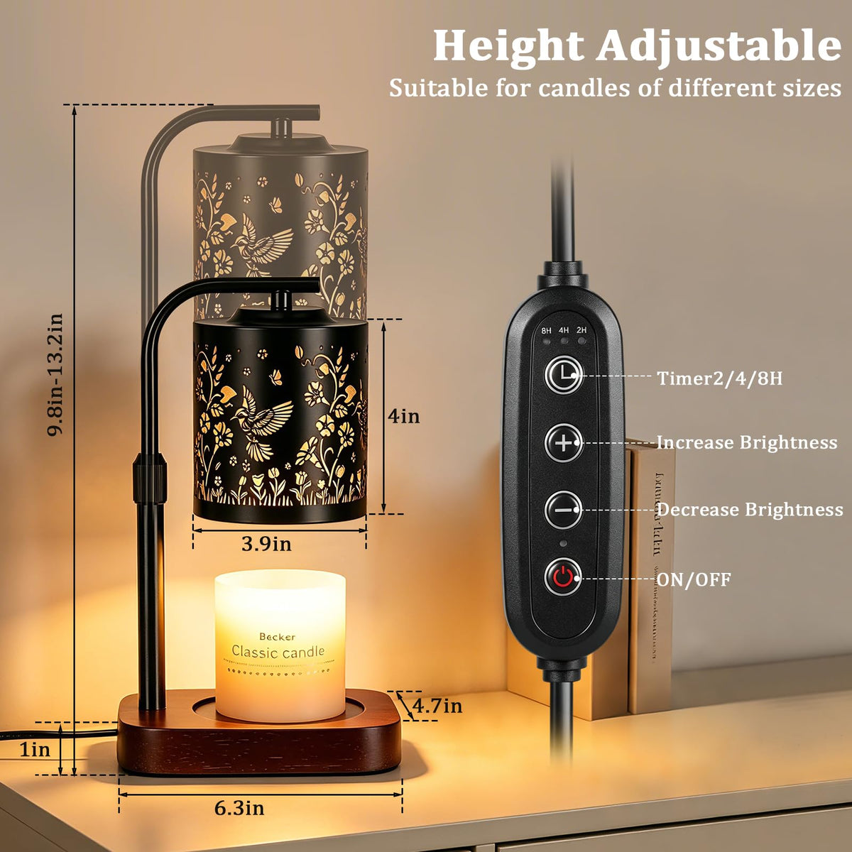 Candle Warmer Lamp with Timer & Dimmer P331317