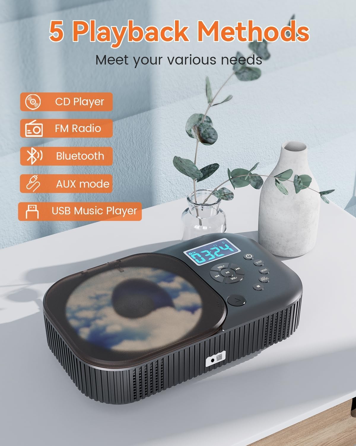 Portable Dual Stereo CD Player Black J60467