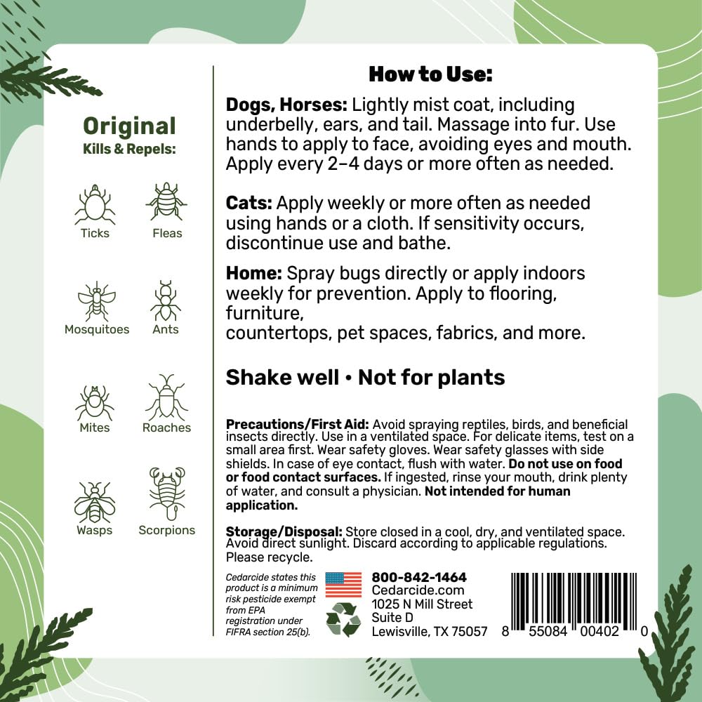 Cedar Oil Bug Spray 32oz K10394