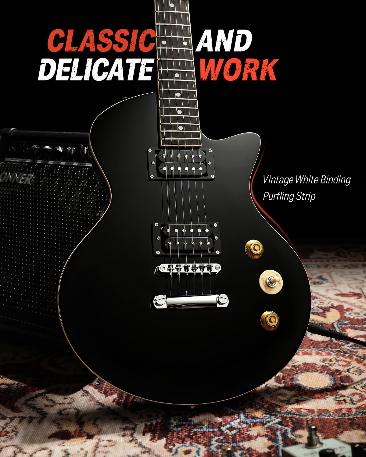39" Electric Guitar with Dual Humbucker Pickups R592953