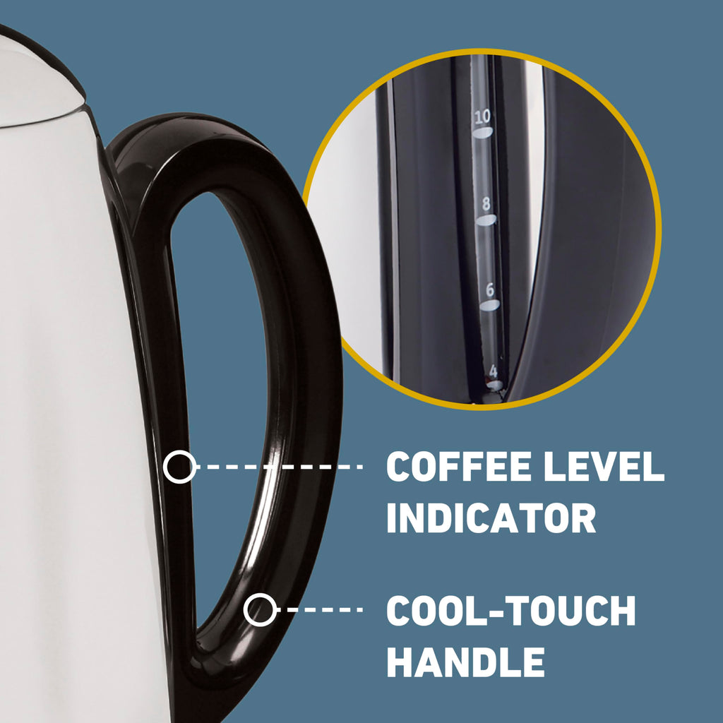 12-Cup Stainless Steel Electric Percolator Coffee Maker I108