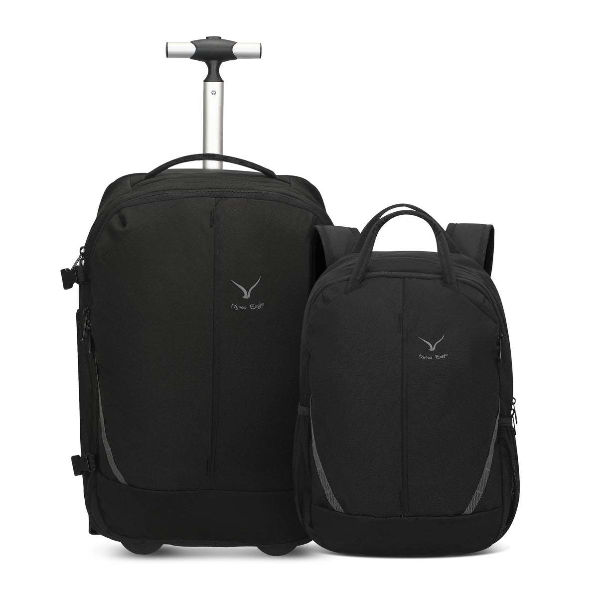 Rolling Backpack with Wheels 43L Jet Black V952383