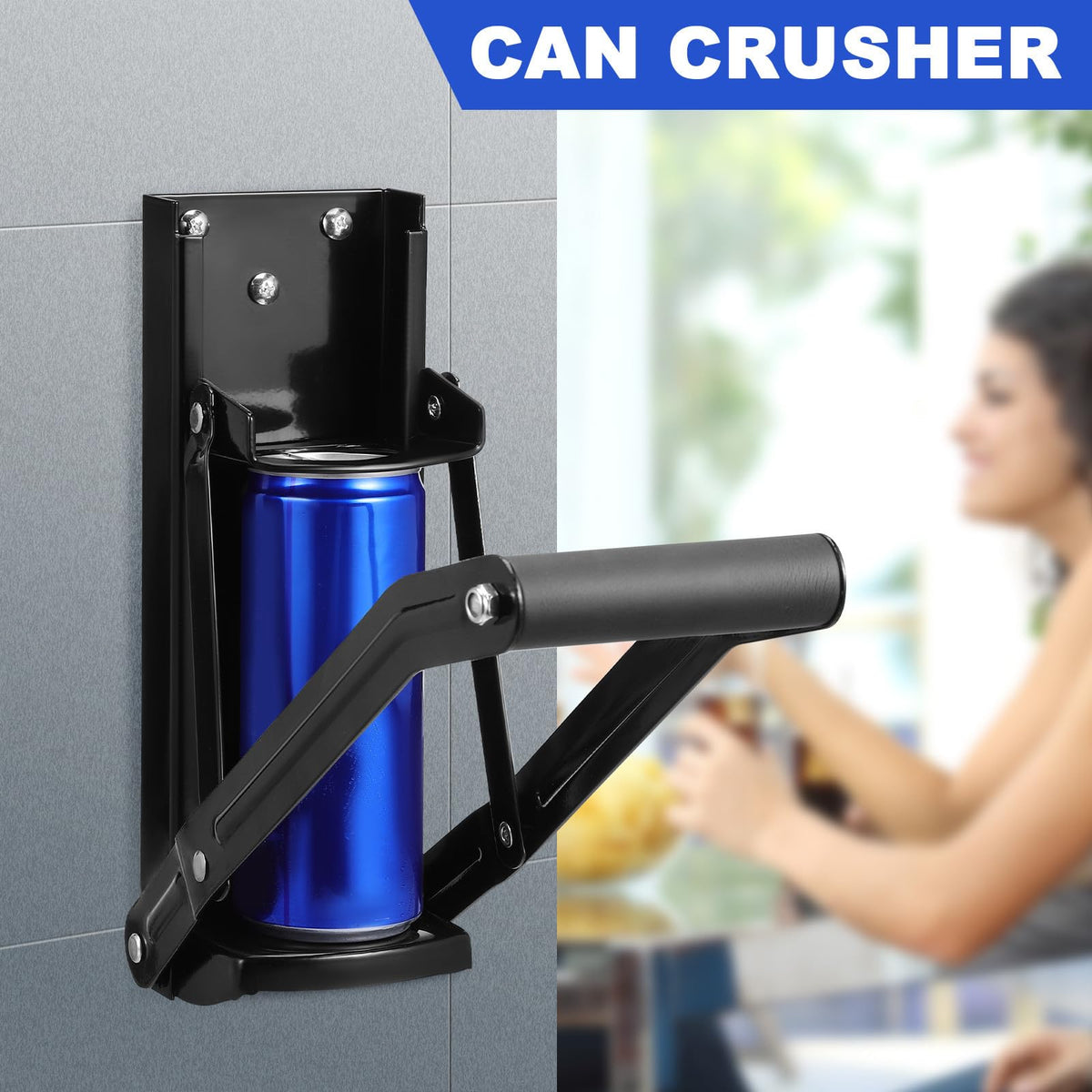 Heavy Duty Steel Wall Mounted Can Crusher L345
