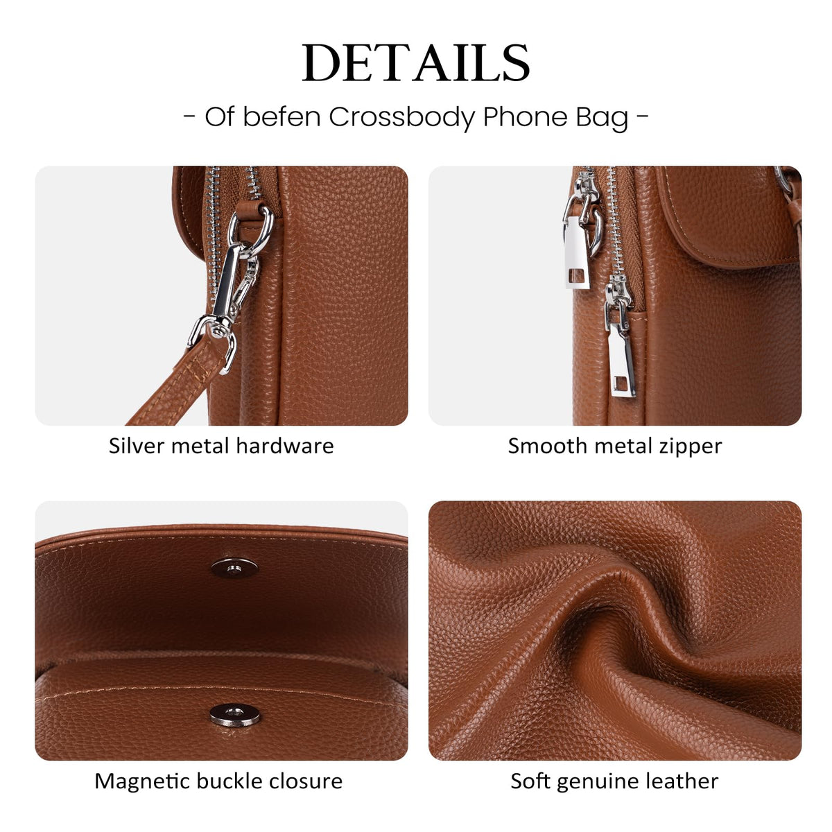 Small Genuine Leather Crossbody Bag N6097