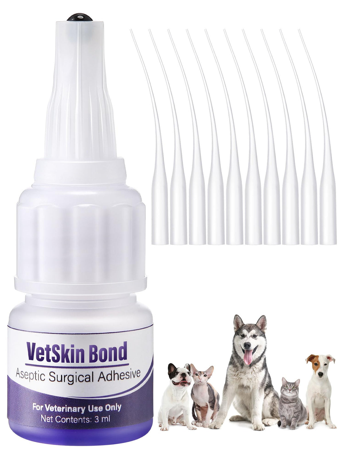 3ml Veterinary Surgical Skin Glue with 10 Applicators Z5511