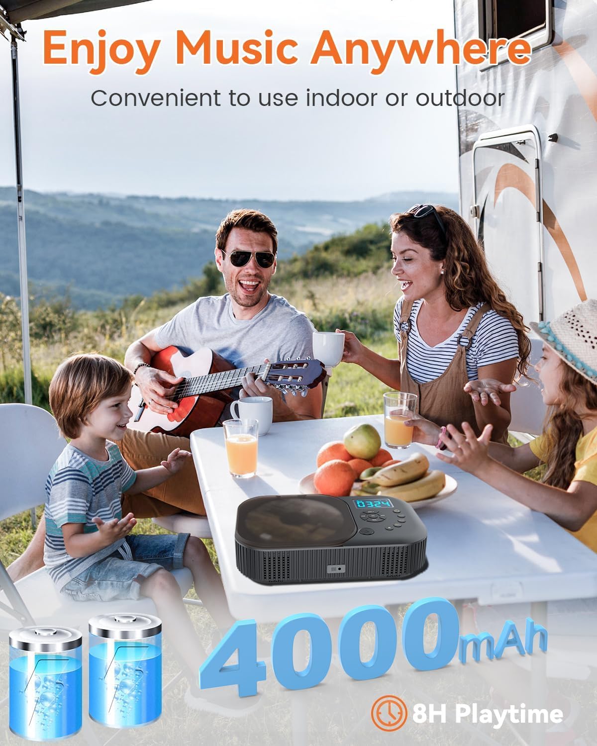 Portable Dual Stereo CD Player Black J60467