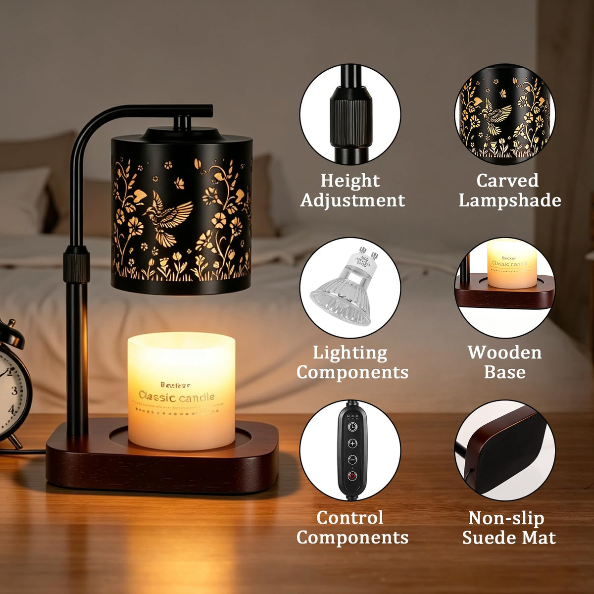 Candle Warmer Lamp with Timer & Dimmer P331317